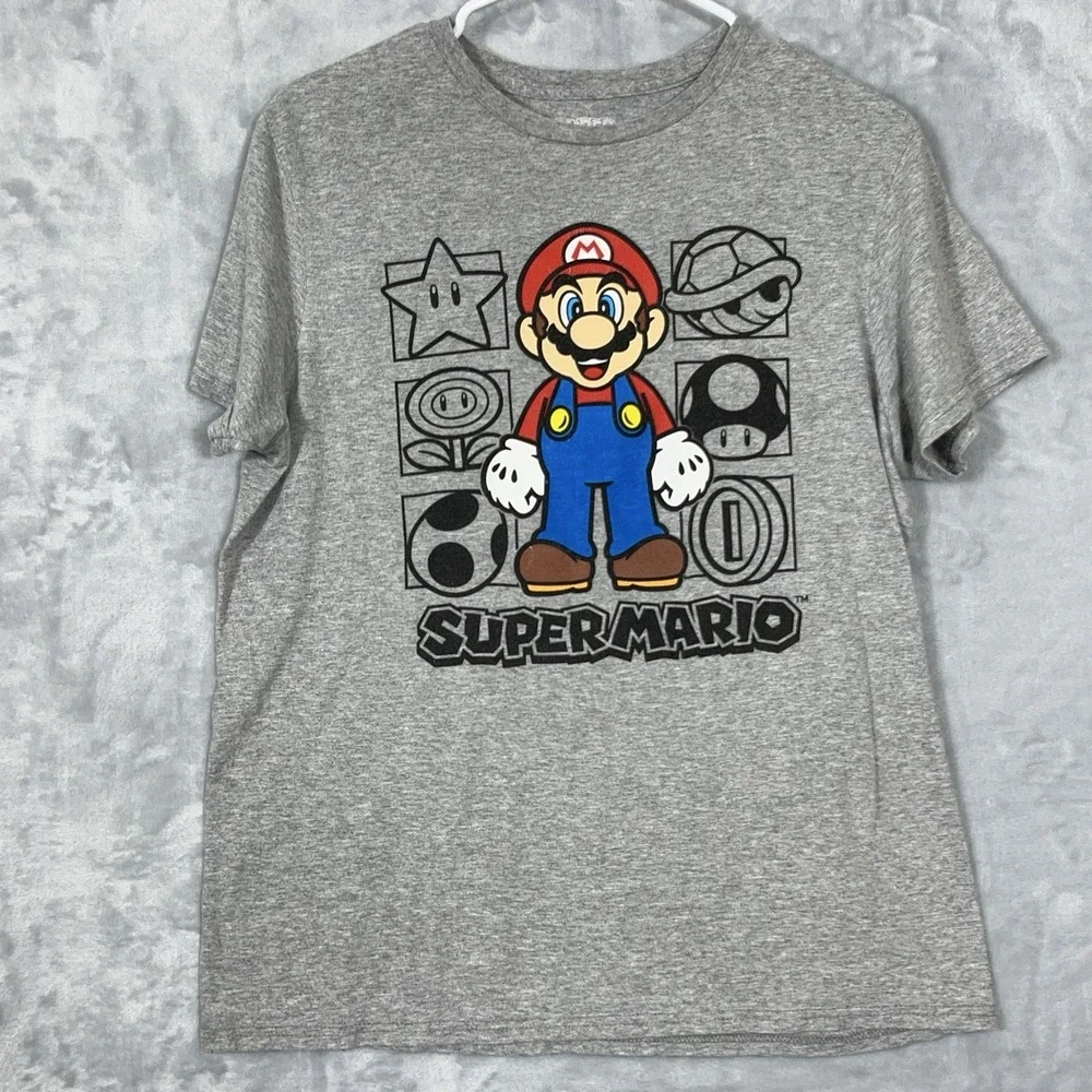Lot of 2 Graphic T‎ Shirts Mens M My Hero Academia/ Super Mario Bros